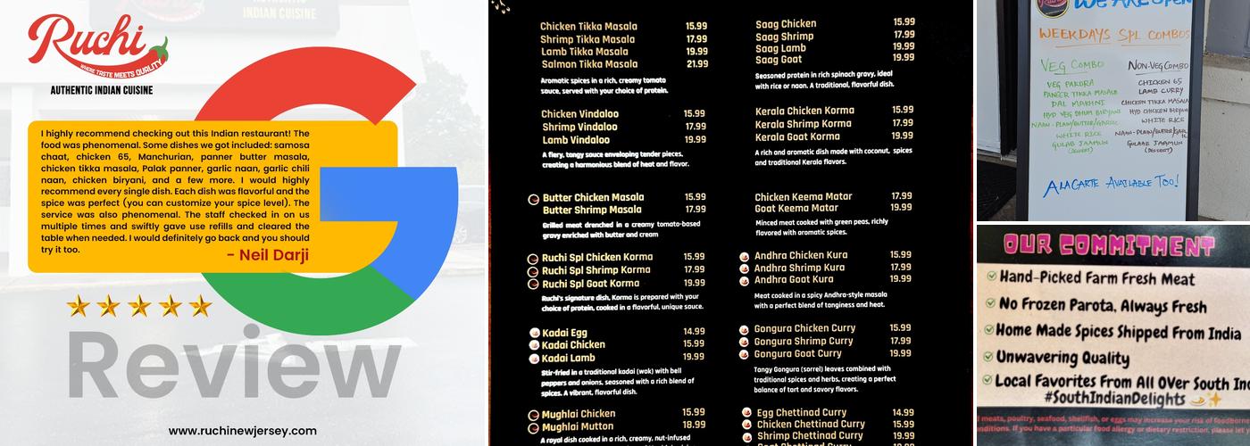 Ruchi Indian Cuisine Menu