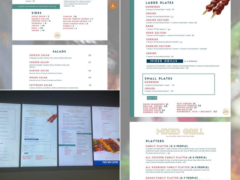 Shahs Of Kabob Coral Gables Menu