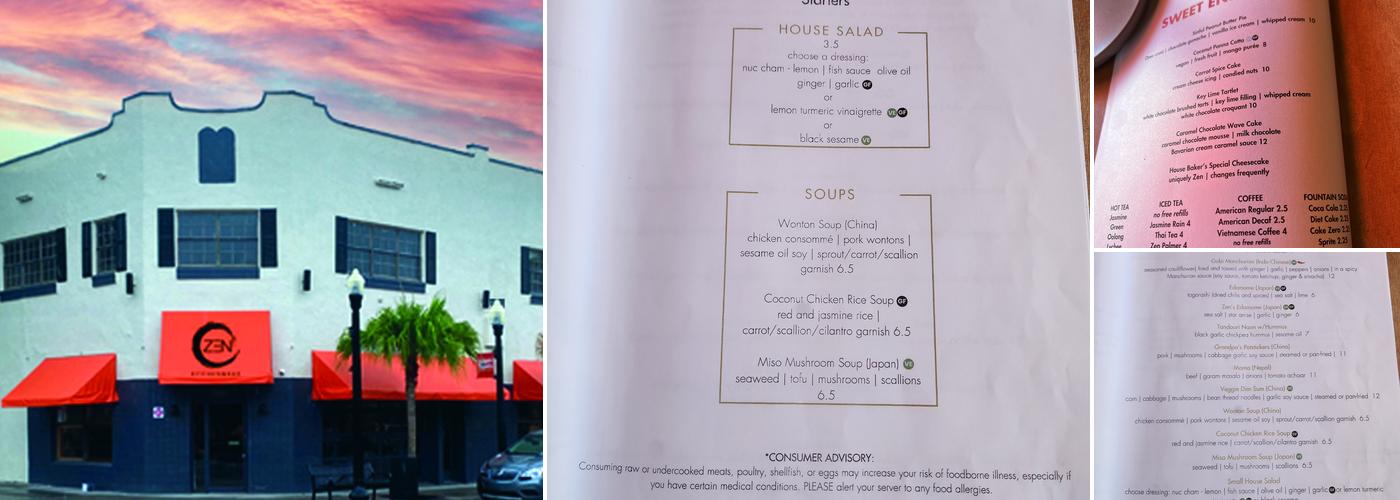 ZEN Kitchen & Bar Menu