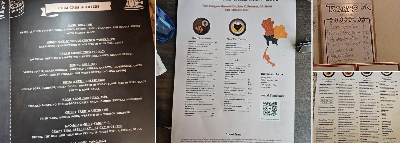 Klom Klom Thai Menu
