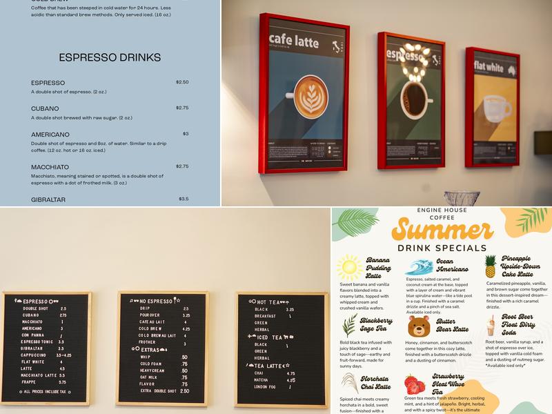 Engine House Menu