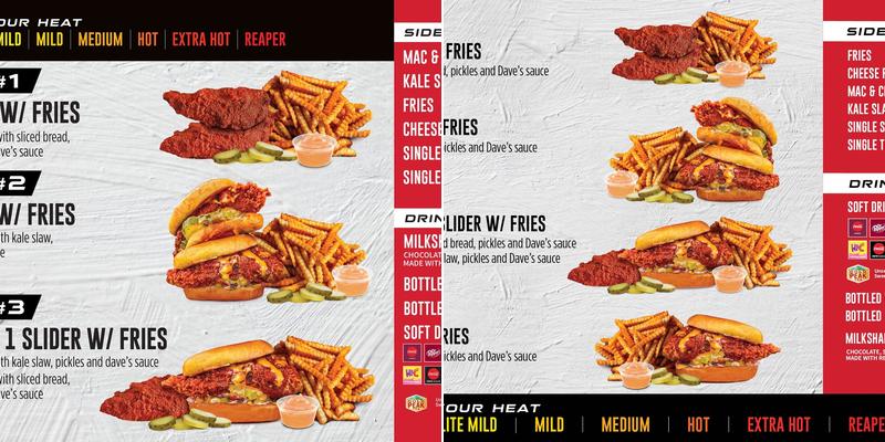 Dave's Hot Chicken Menu