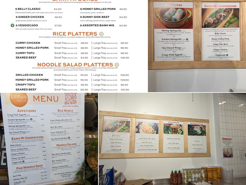 Lotus Banh Mi Menu