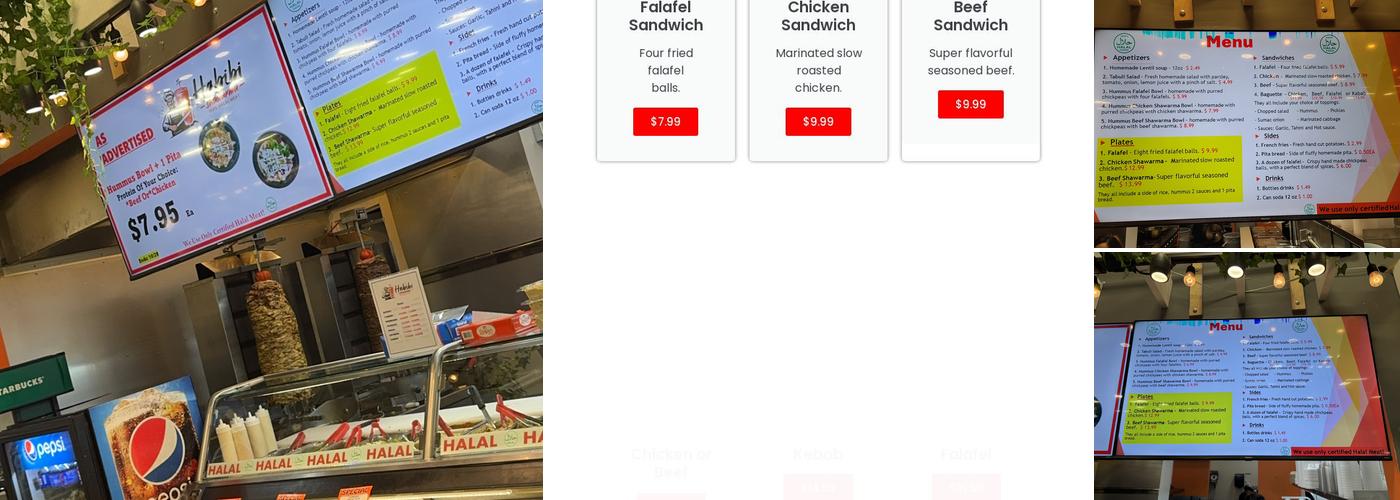 Habibi Shawarma Menu