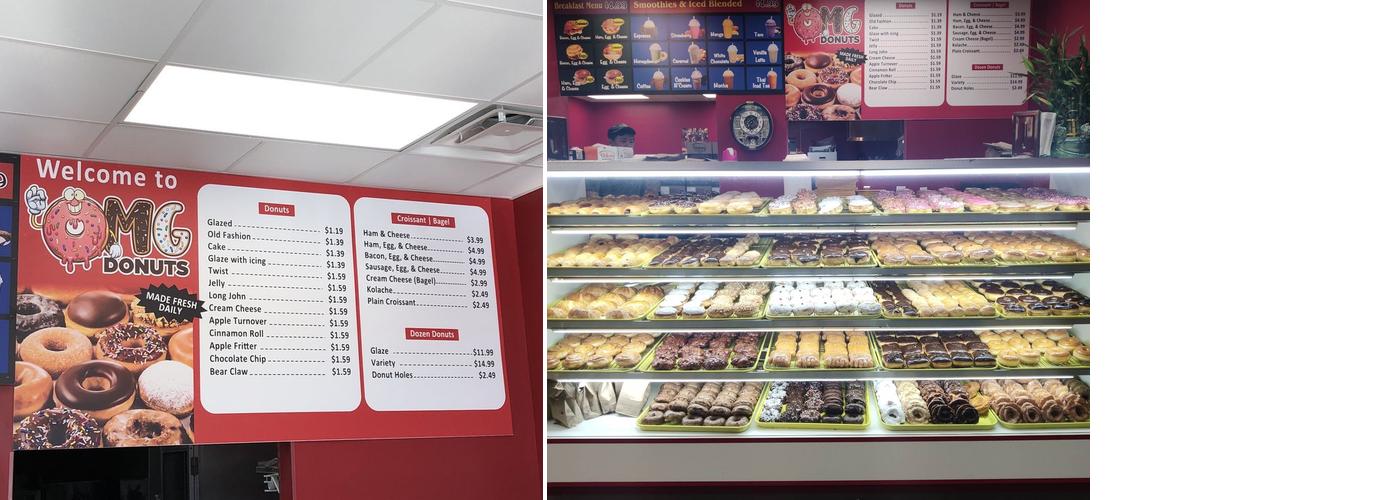 OMG Donuts Menu