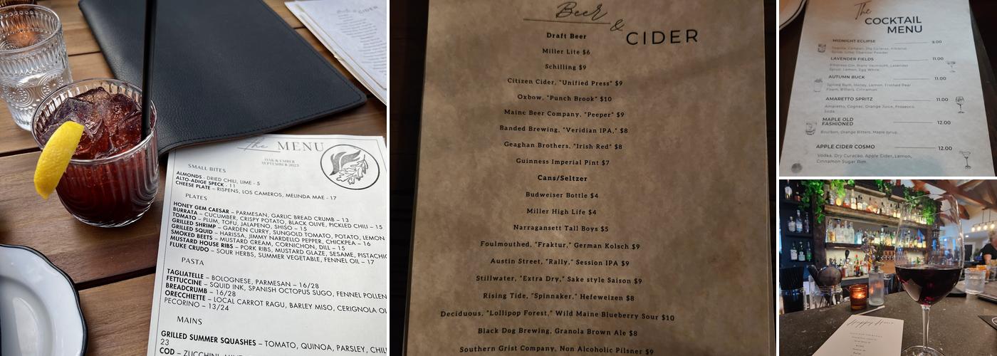 Oak & Ember Menu