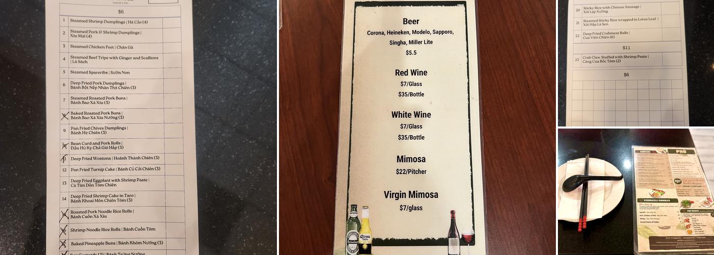 Green Basil Dimsum & Pho Menu