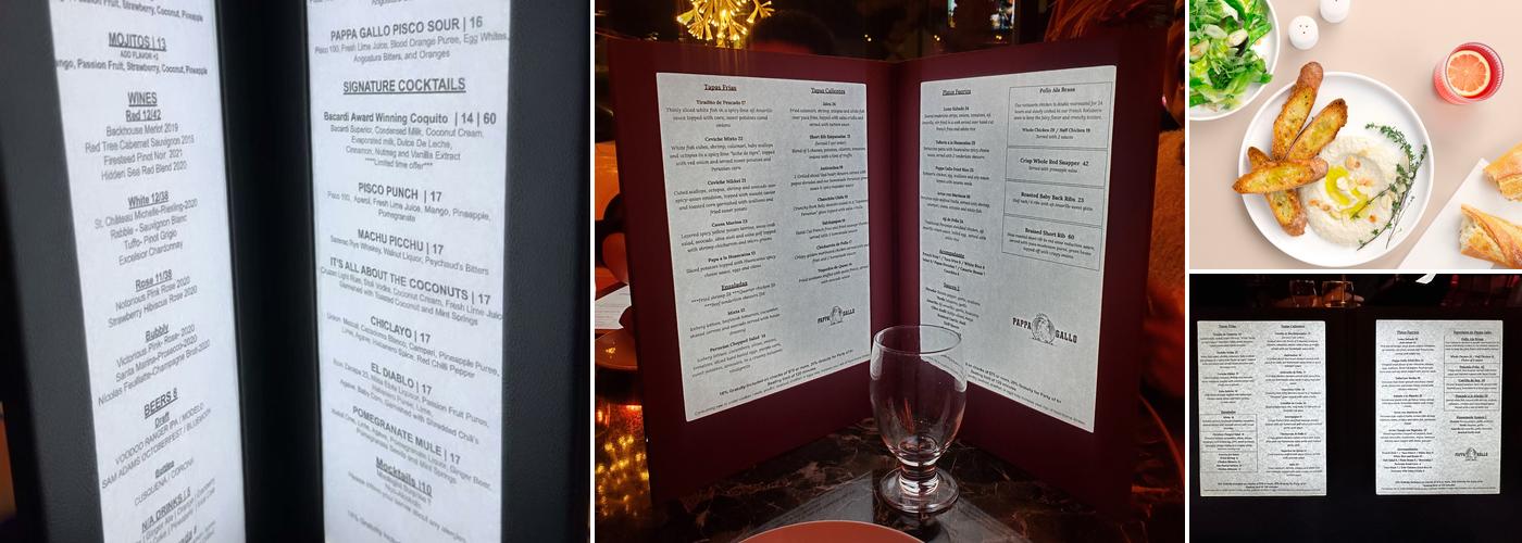 Pappa Gallo Menu