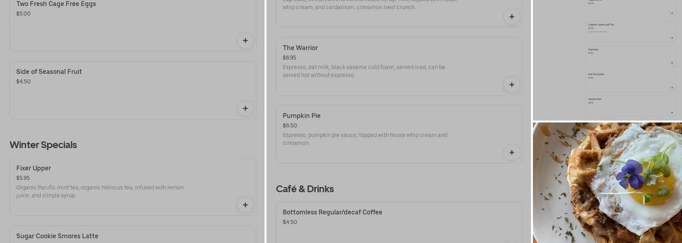 Hatch44 Cafe Menu