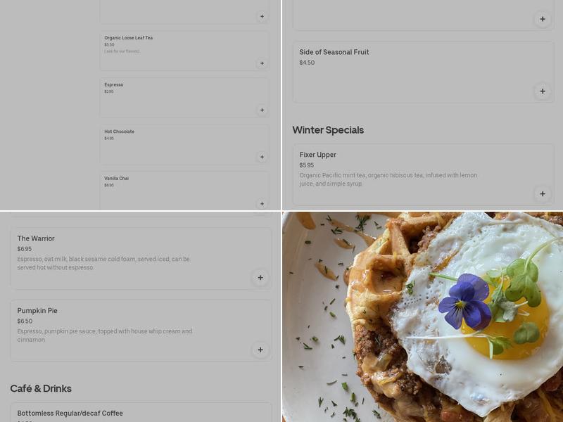 Hatch44 Cafe Menu