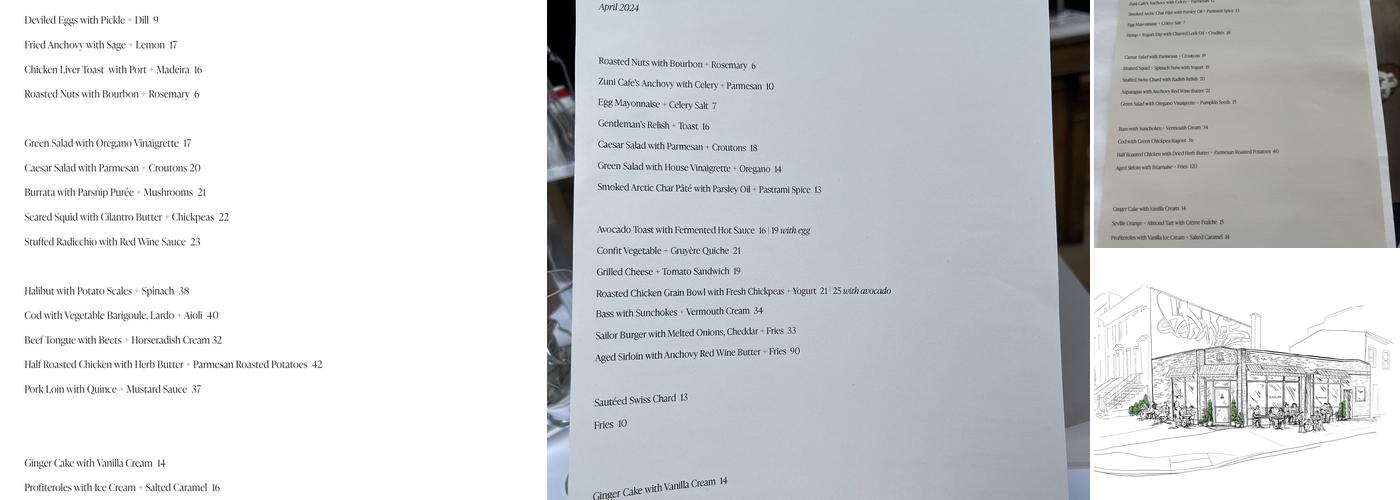 Sailor Menu