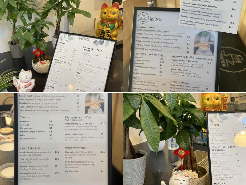 Winter Swan Coffee Menu