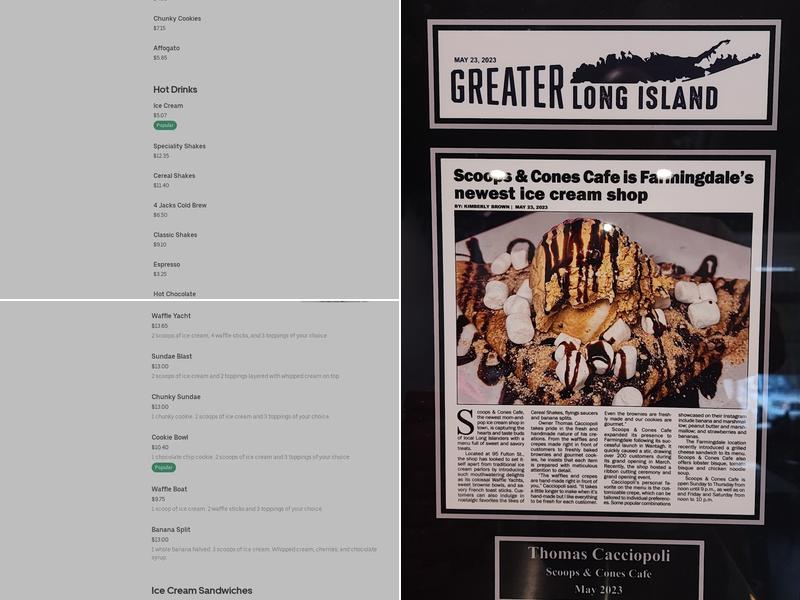 Scoops & Cones ll Menu