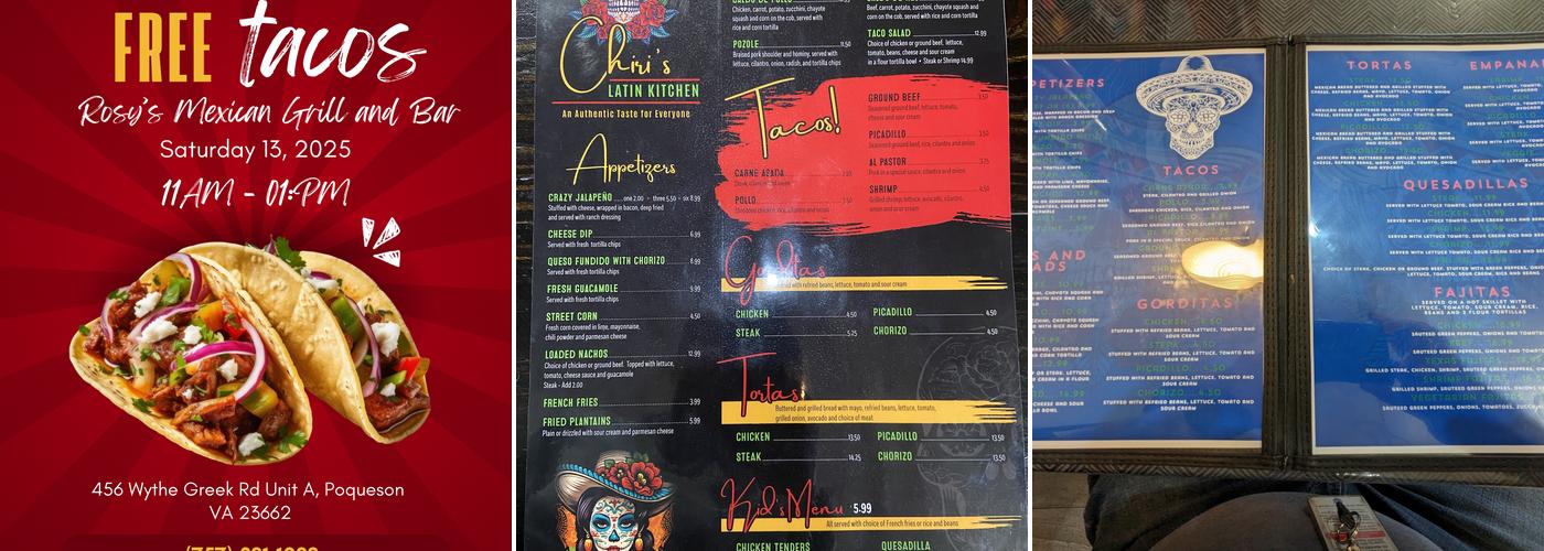 Chiri's Latin Kitchen Menu