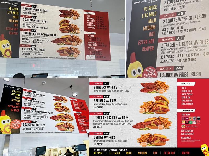 Dave's Hot Chicken Menu