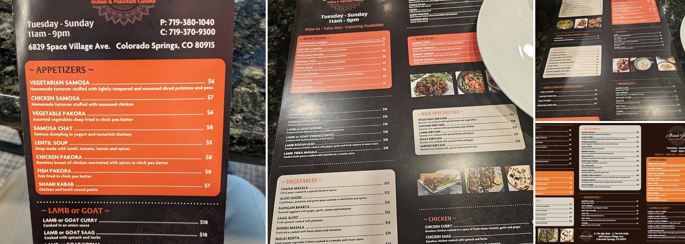 Masala Bites Menu