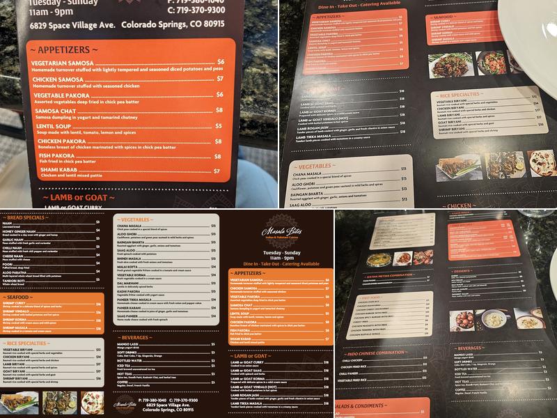 Masala Bites Menu