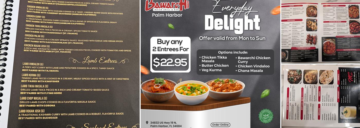 Bawarchi Indian Grill & Bar - Palm Harbor Menu