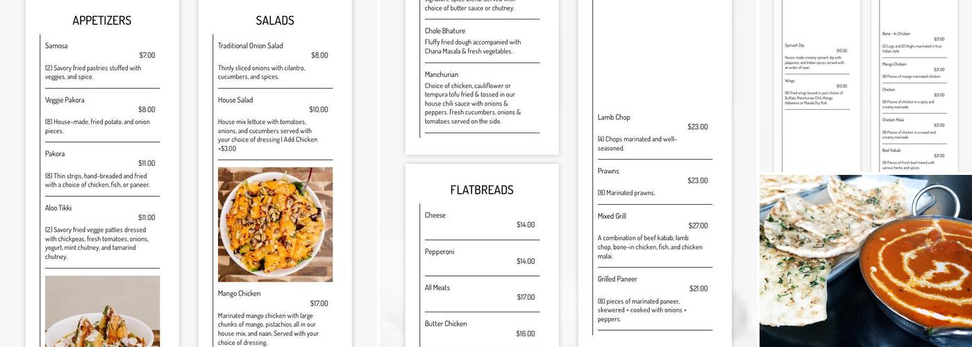 The Mango Tree - Spokane Valley Menu