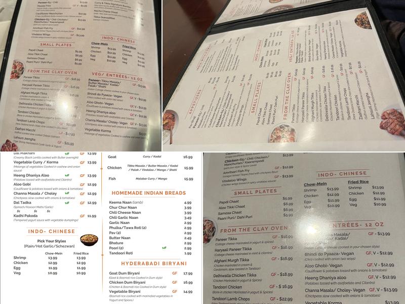 Curry and Tikka Menu