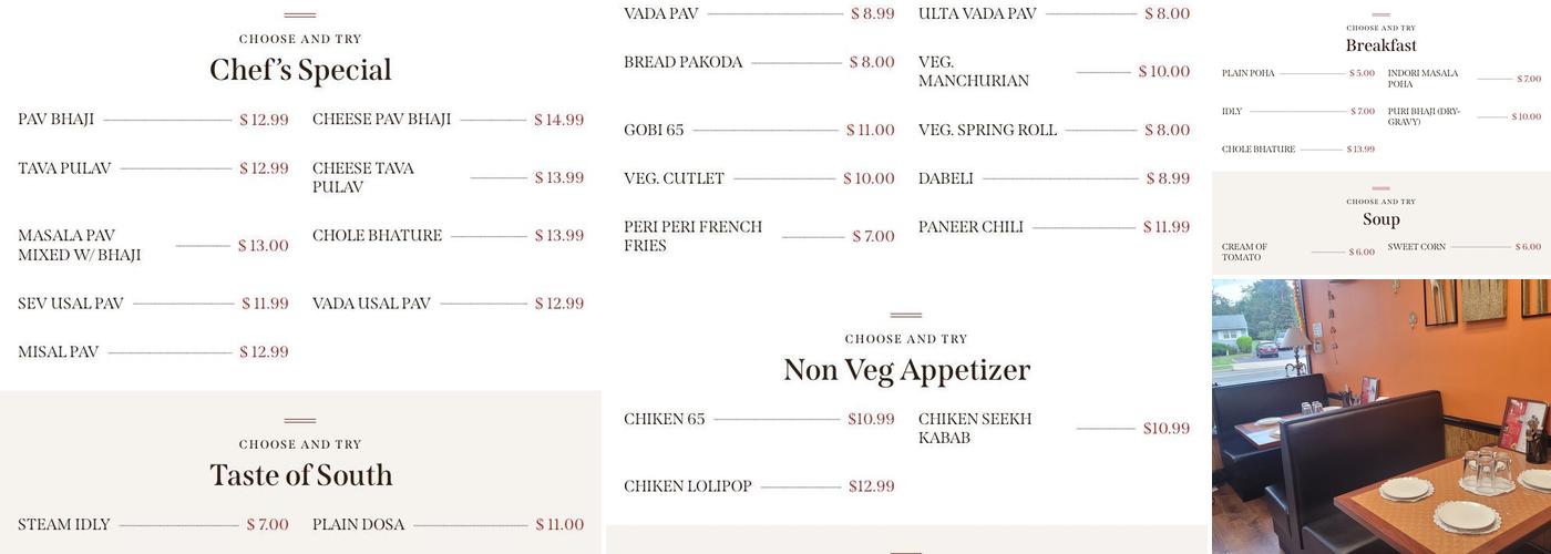 Krishna's kitchen Menu