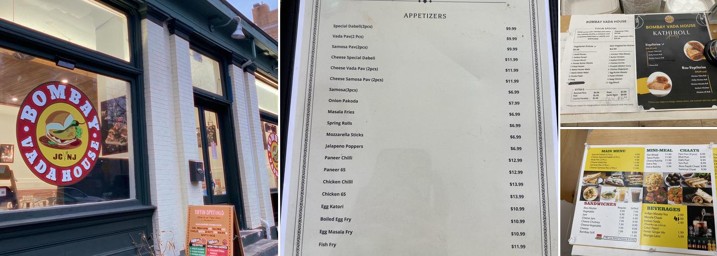 Bombay vada house Menu