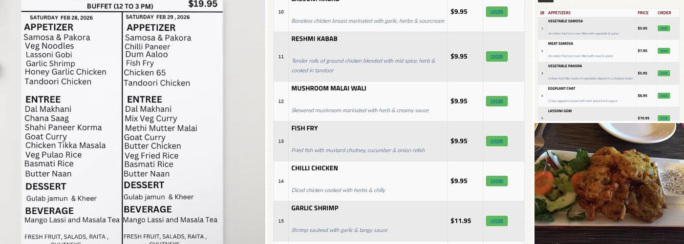 Hylan Curry & Grill Menu