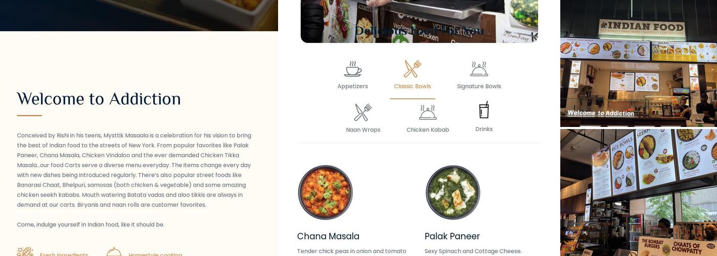 MYSTTIK Masaala Menu