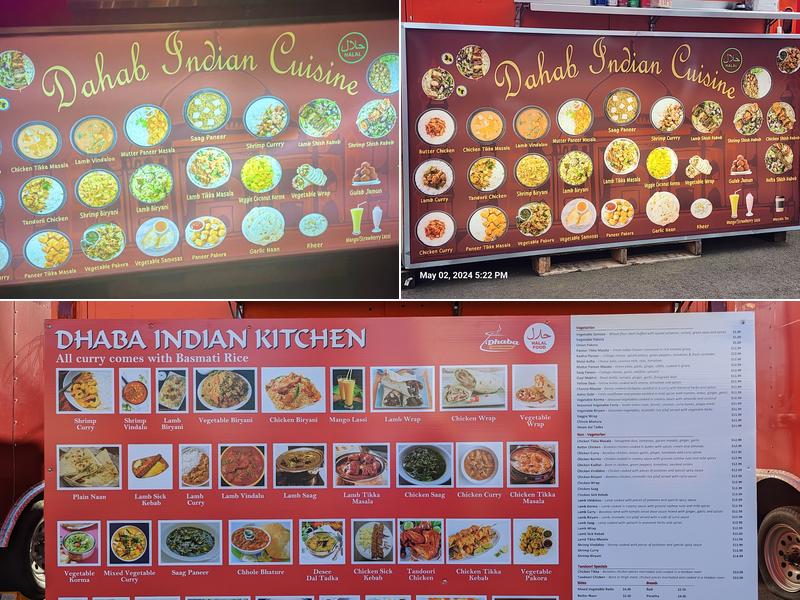Dahab Indian Cuisine Menu