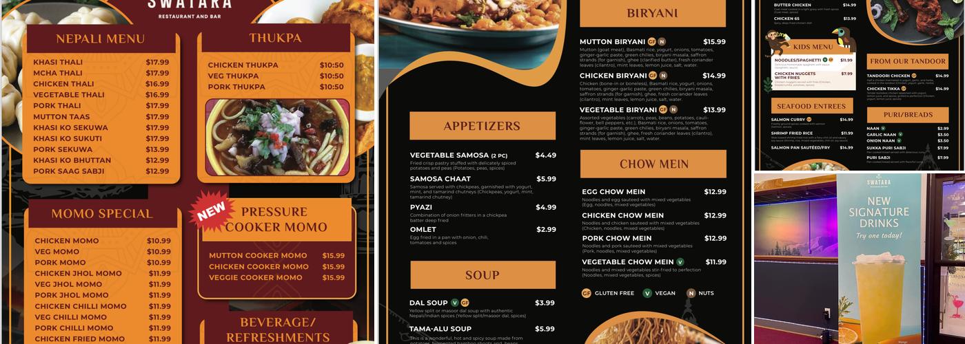 Swatara Restaurant and Bar Menu