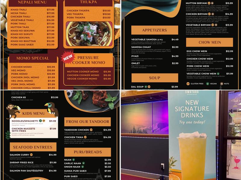 Swatara Restaurant and Bar Menu