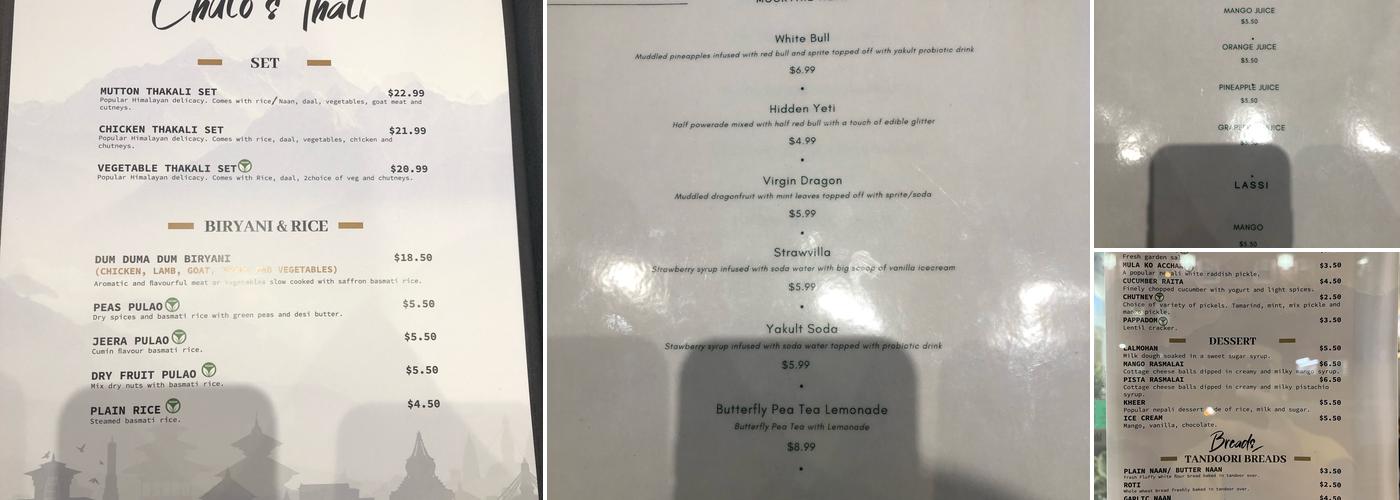 The Chulo Menu