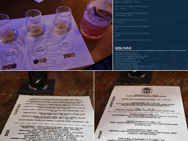 The Liberties of Dublin Menu