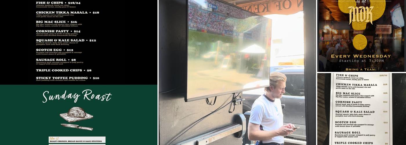 MOK - Man of Kent Menu