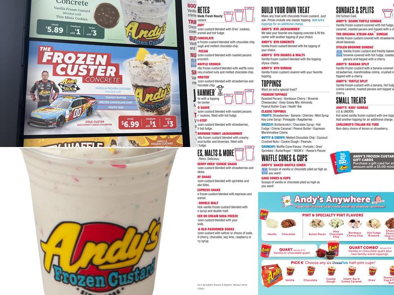 Andy's Frozen Custard Menu