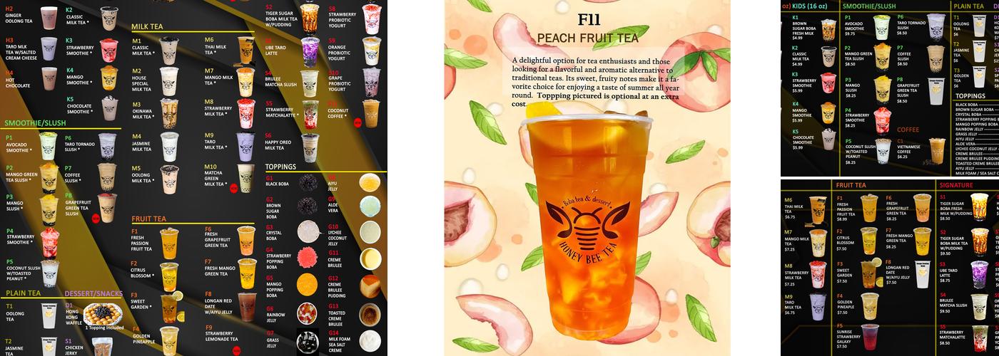 Honey Bee Tea - Brentwood Menu