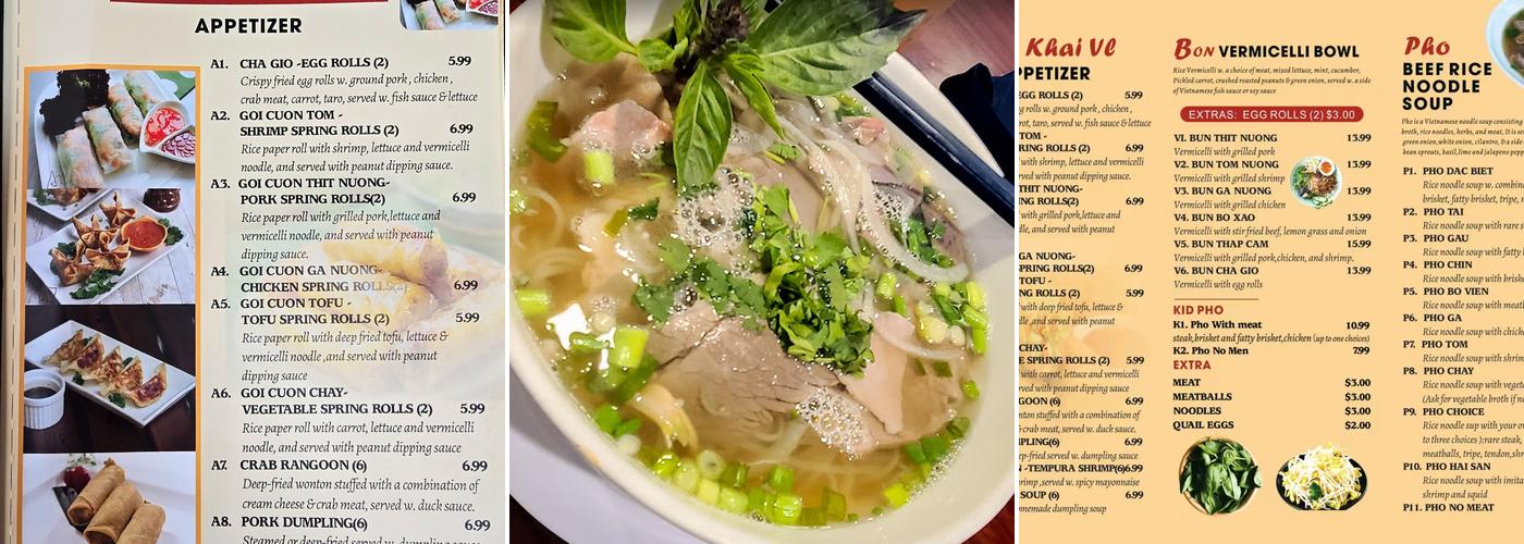 Pho Plus Menu