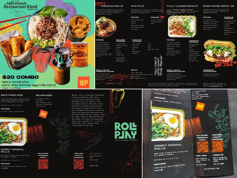 Roll Play: Viet Food that Loves You Too! Menu