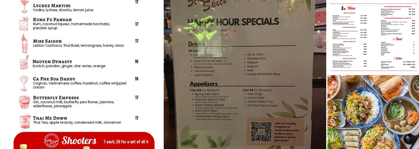 5ive Spice Menu