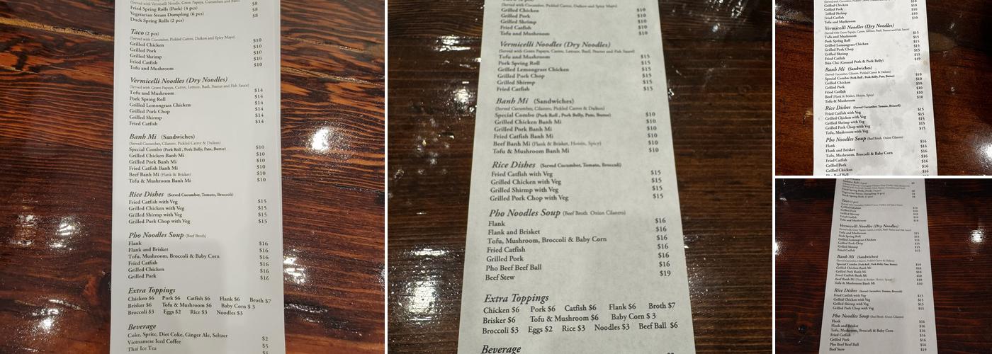 Pho Avenue Menu