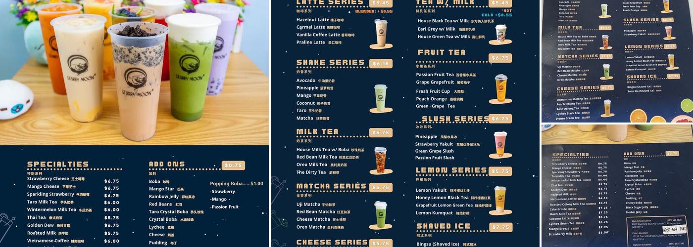Starry Moon Menu