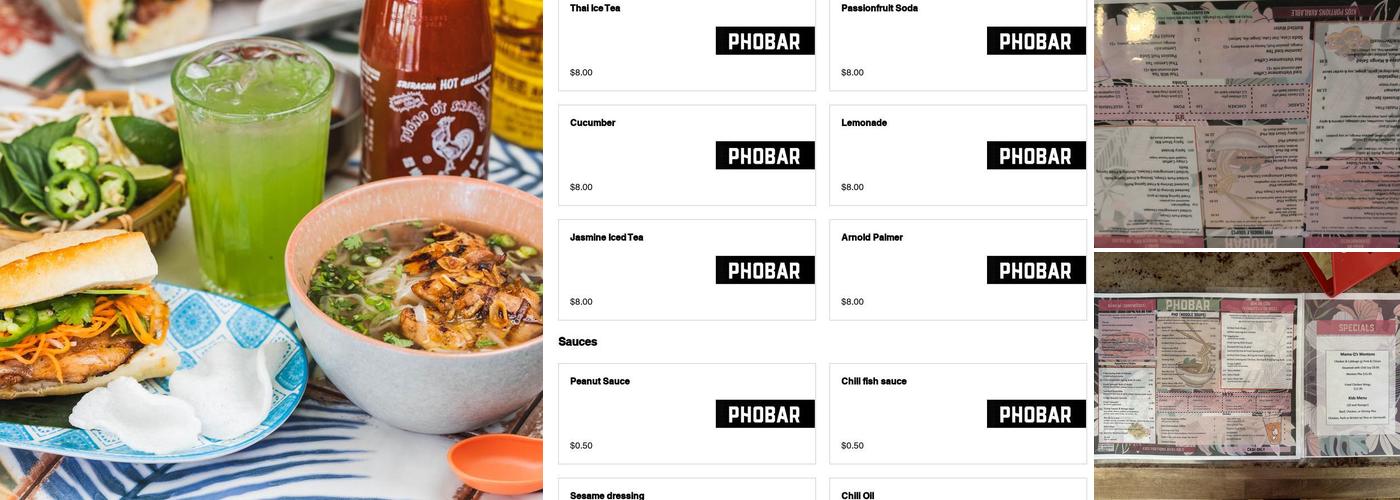 PhoBar Menu
