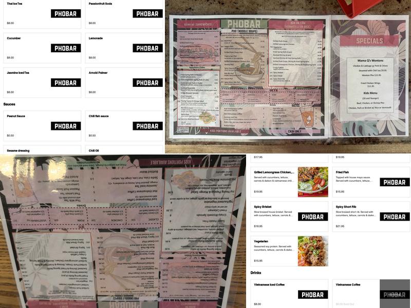 PhoBar Menu