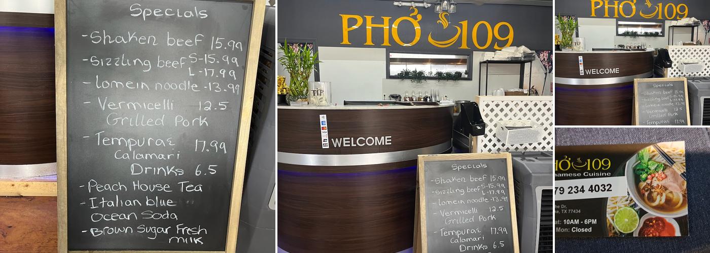 Pho 109 Menu