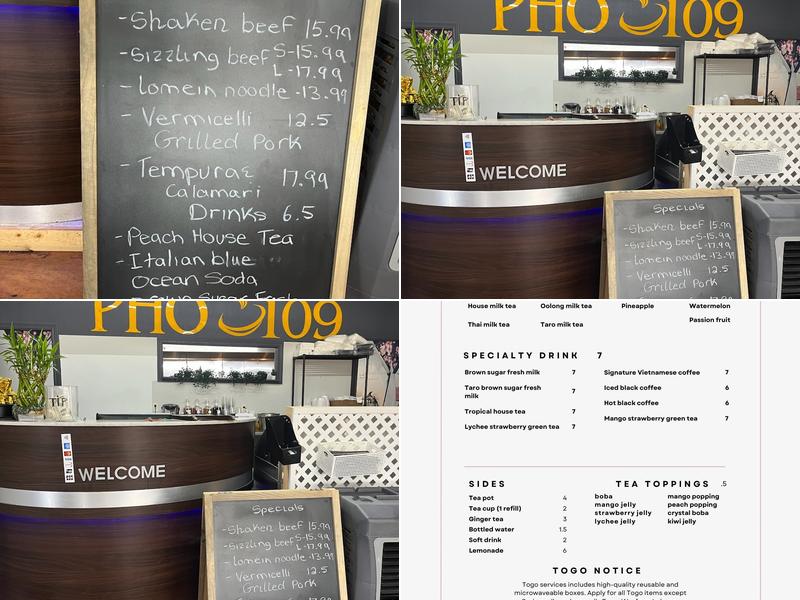 Pho 109 Menu