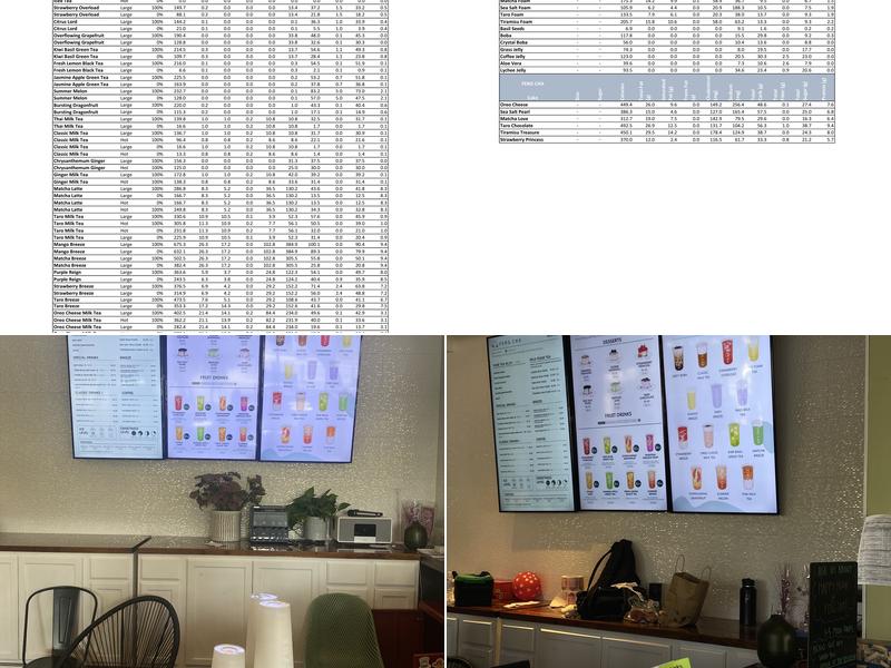 FENG CHA Boba Tea & Desserts Menu