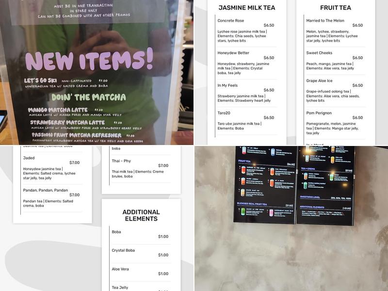 Terrazzo Tea Menu