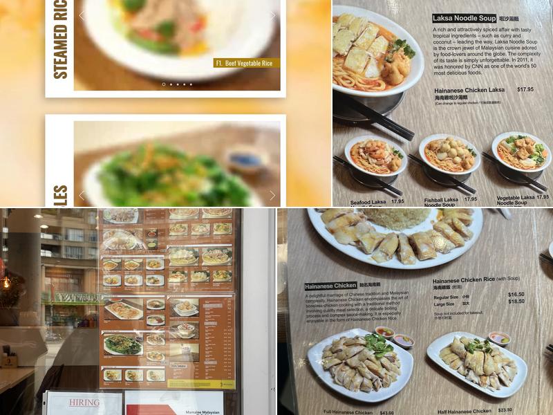 Mamalee - Chinatown Menu