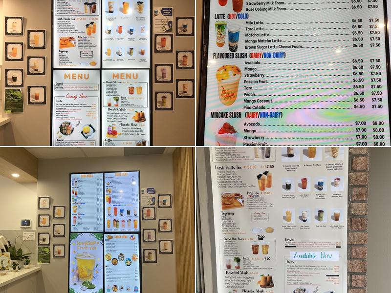 K-sweets Tea High Park Menu