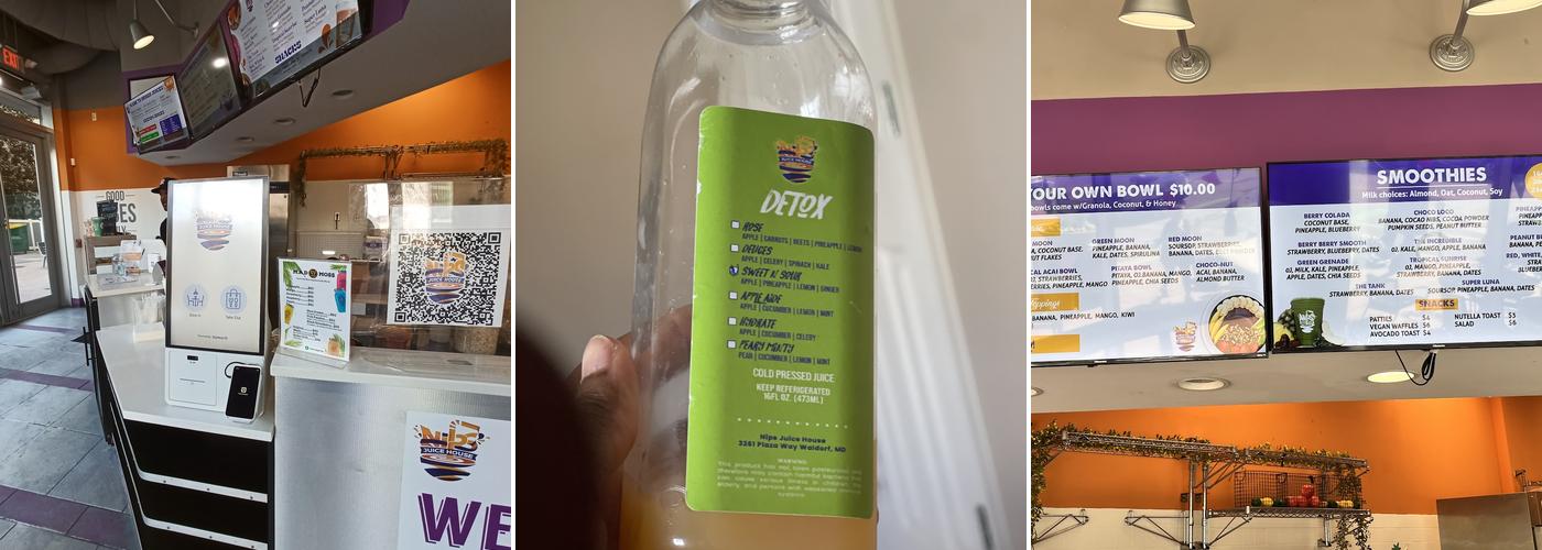 Nips Juice House Menu